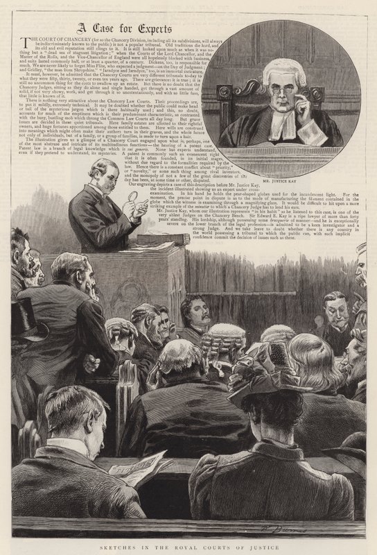 Sketches in the Royal Courts of Justice by Robert Barnes