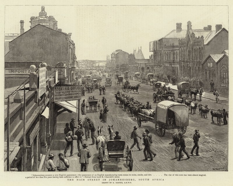 The Main Street in Johannesburg, South Africa by Robert Barnes