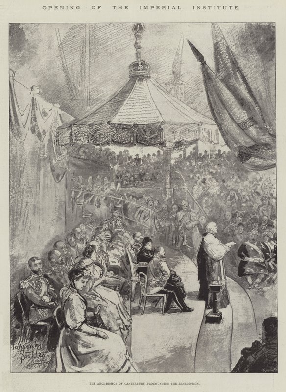 Opening of the Imperial Institute, the Archbishop of Canterbury pronouncing the Benediction by Robert Ponsonby Staples