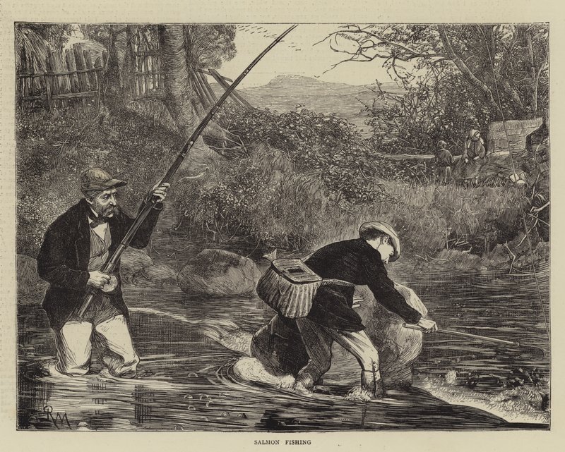 Salmon Fishing by Robert Walker Macbeth