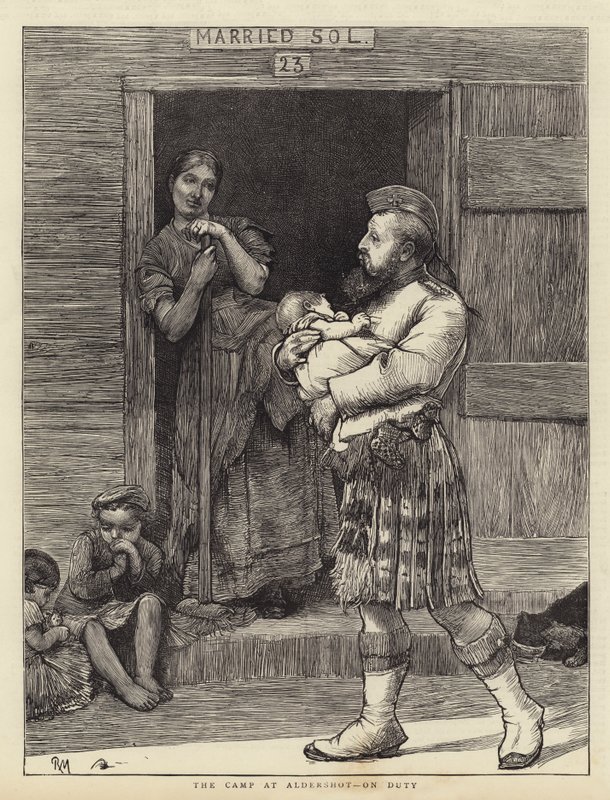 The Camp at Aldershot, On Duty by Robert Walker Macbeth