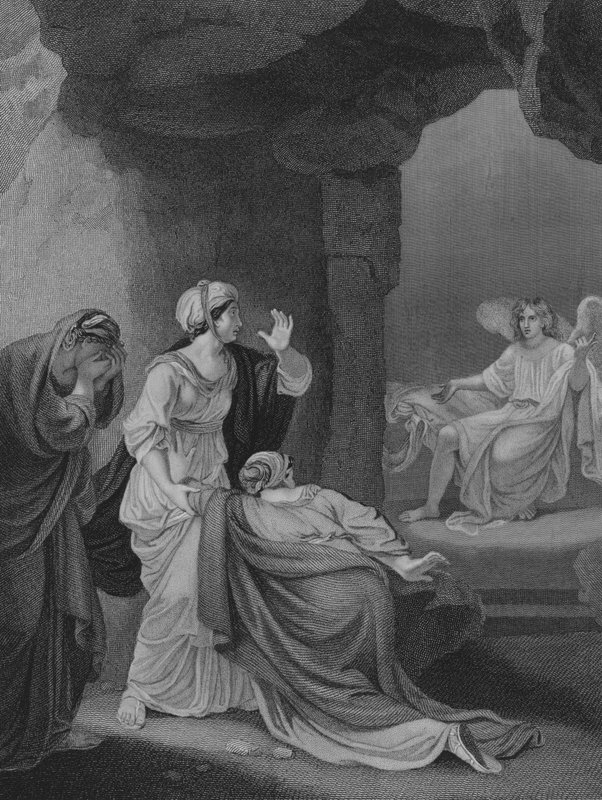 The Maries at the Sepulchre, St Mark 16, Verse 1-9 by Robert after Smirke
