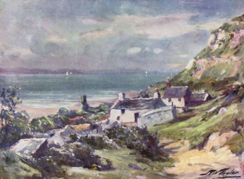 Old Cottage and Ruins of Abbey, Great Orme