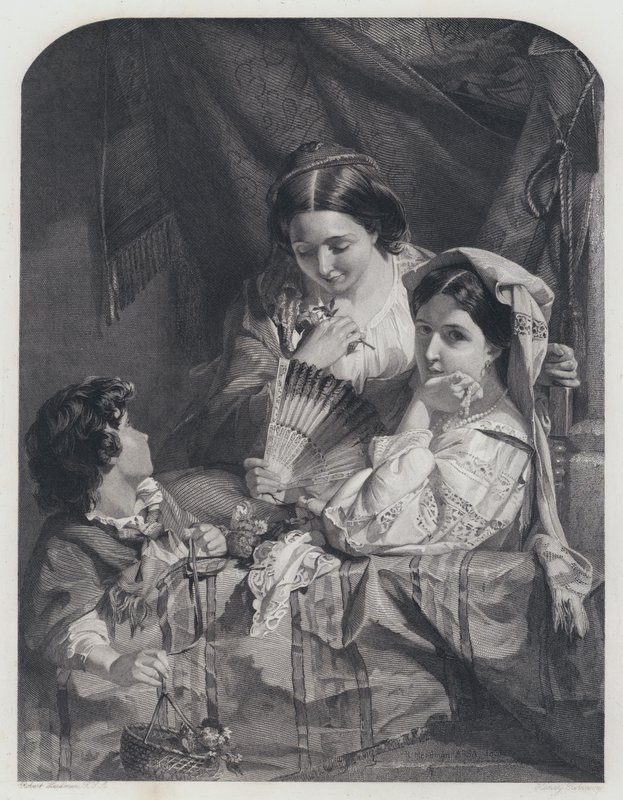 A Balcony at the Roman Carnival (engraving) by Robert (after) Herdman
