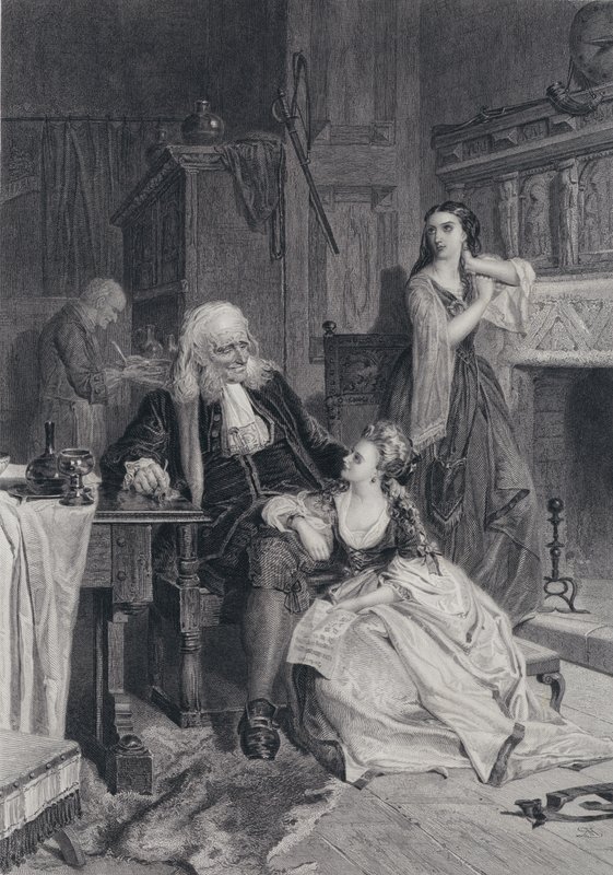 Illustration for The Pirate by Sir Walter Scott by Robert (after) Herdman