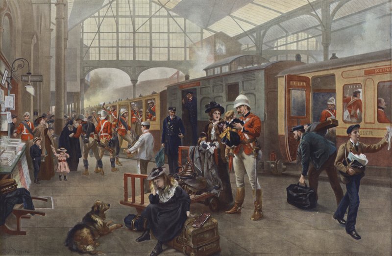 Farewell! Soldiers Leaving for War by Robert Alexander Hillingford