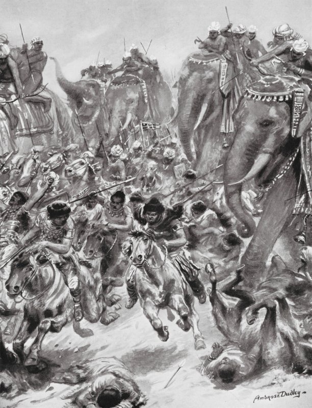The Defeat of the Ephthalites, or White Huns, AD 528 by Robert Ambrose Dudley