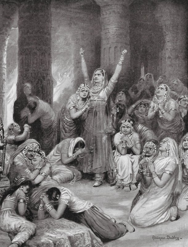 The Rajput Ceremony of Jauhar (Holocaust) by Robert Ambrose Dudley