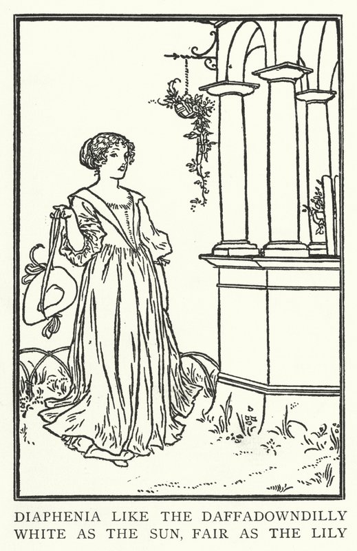 Diaphenia like the daffadowndilly, white as the sun, fair as the lily by Robert Anning Bell