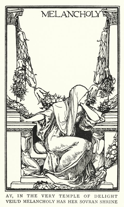Illustration for Poems by John Keats: Melancholy by Robert Anning Bell
