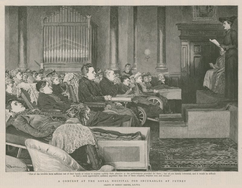 A Concert at the Royal Hospital for Incurables at Putney by Robert Barnes