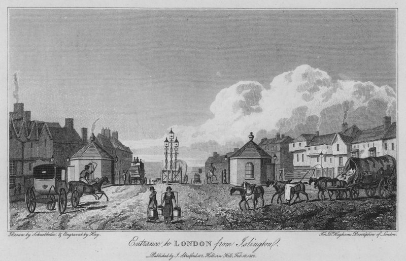 Entrance to London from Islington by Robert Blemell (after) Schnebbelie