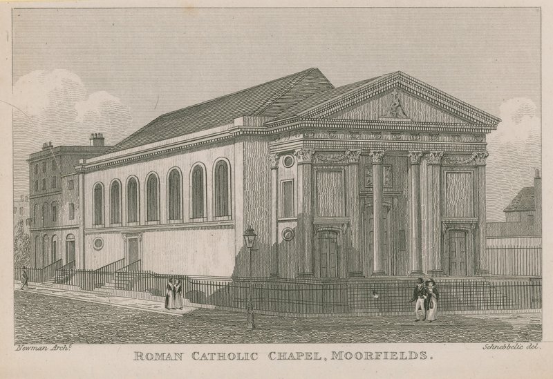 Roman Catholic Chapel in Moorfields by Robert Blemell Schnebbelie