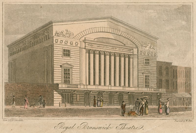 Royal Brunswick Theatre, London by Robert Blemell Schnebbelie