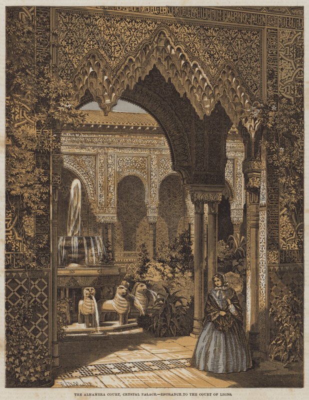 The Alhambra Court, Crystal Palace, Entrance to the Court of Lions by Robert Dudley