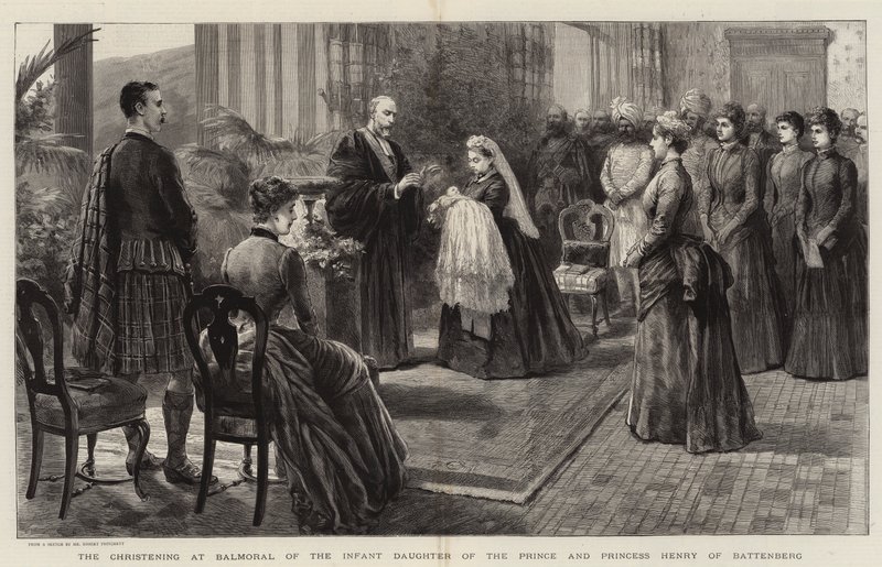 The Christening at Balmoral of the Infant Daughter of the Prince and Princess Henry of Battenberg by Robert Pritchett