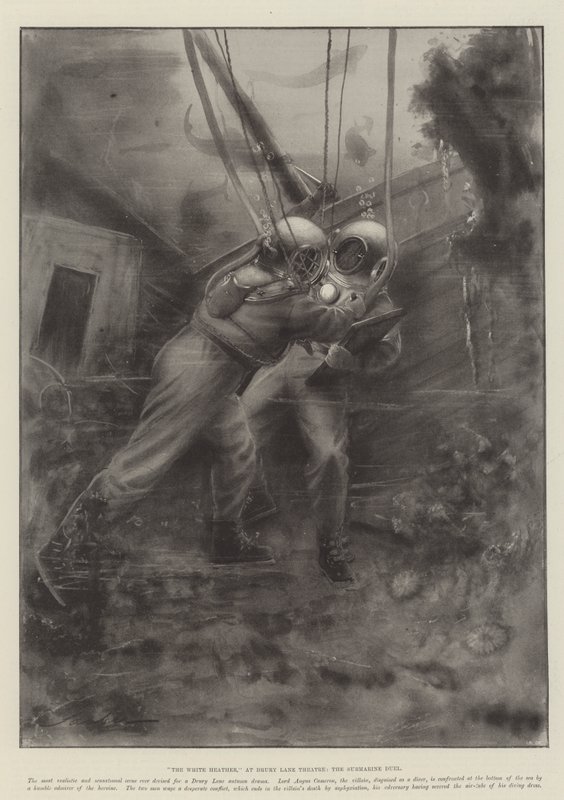The White Heather, at Drury Lane Theatre, the Submarine Duel by Robert Sauber