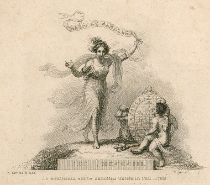 Invitation to a Ball at Ranelagh Gardens, Millbank, London, 1 June 1803 by Robert Smirke