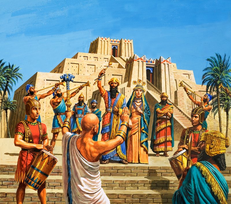 Babylonian temple raised to the glory of Sargon by Roger Payne