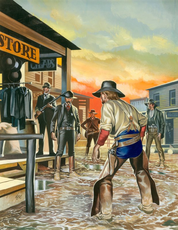 Shoot Out in the Wild West by Ron Embleton