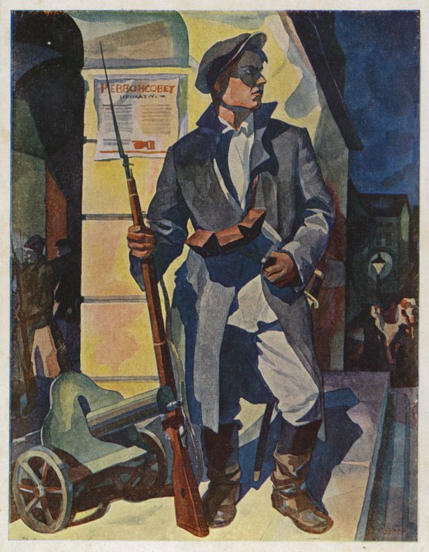 October night of 1917, at Smolny, St Petersburg, c1929 by Rudolph Frenz
