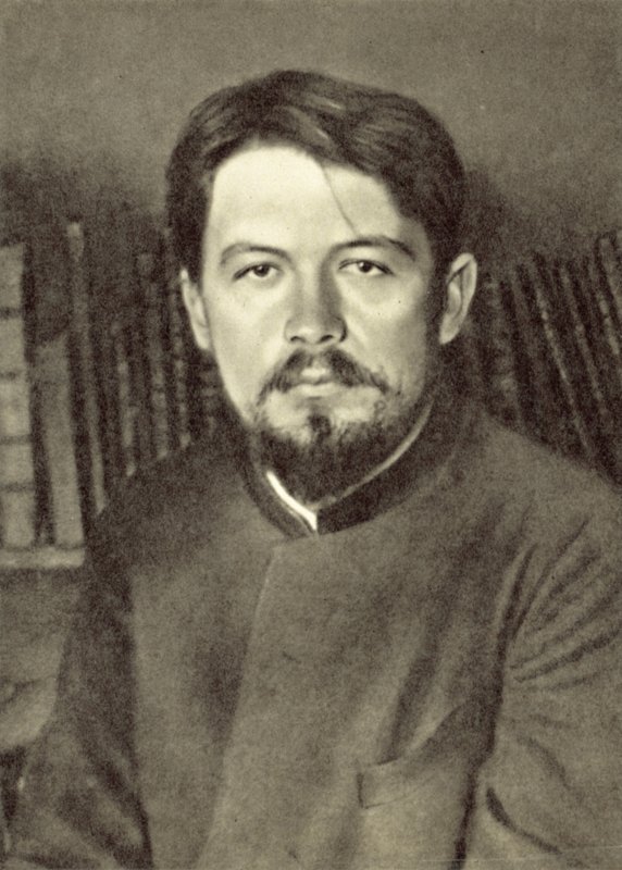 Anton Chekhov at His Estate of Melikhovo, Russia, Late March 1892 by Russian Photographer