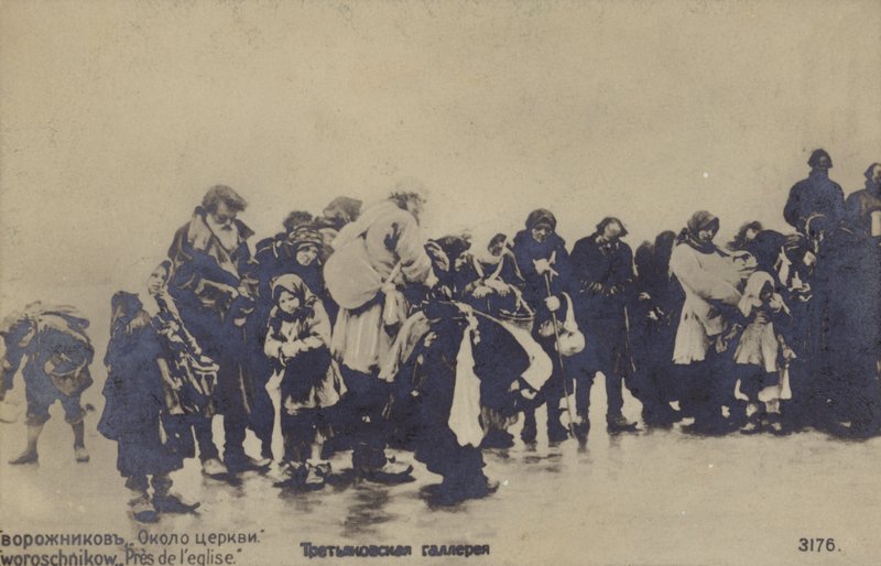Near the Church, 1889 by Russian School