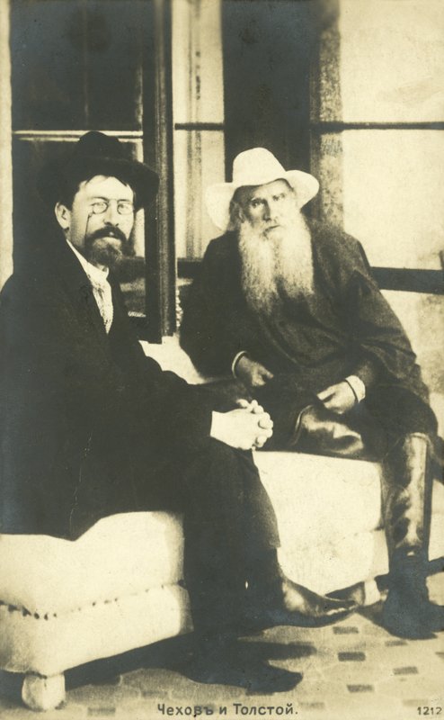 Anton Chekhov and Leo Tolstoy at Yalta, Crimea, 1900 by Russian Photographer