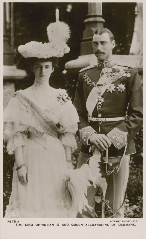 King Christian X and Queen Alexandrine of Denmark by Russian Photographer