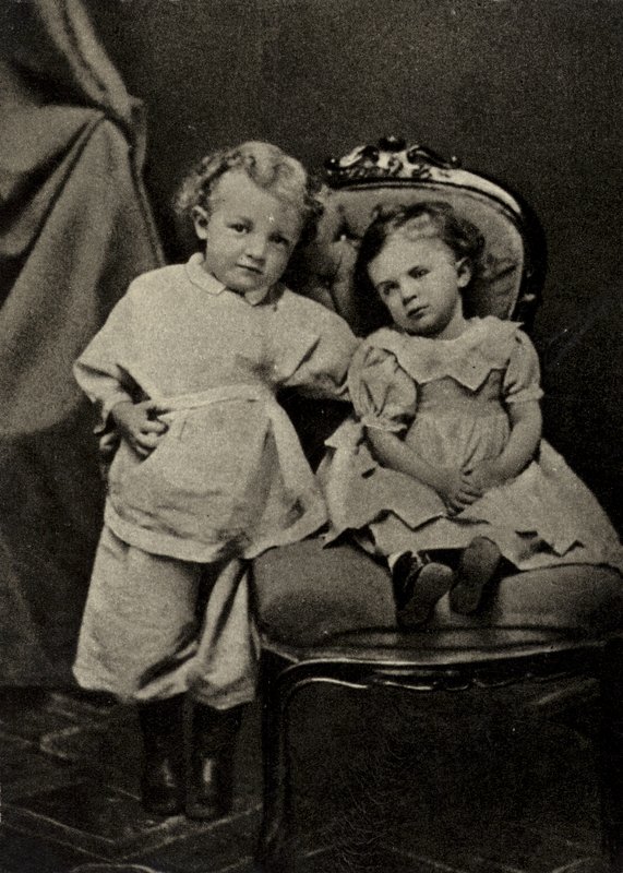 Lenin at the age of four and his sister Olga, Simbirsk by Russian Photographer