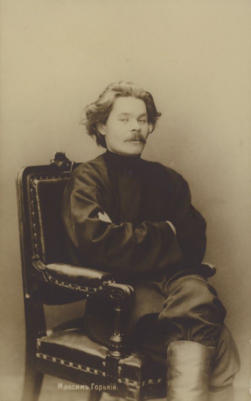 Maxim Gorky (1868-1936), Russian writer and political activist by Russian Photographer