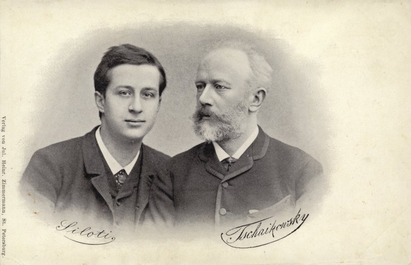 Portrait of Siloti and Tchaikovsky by Russian Photographer