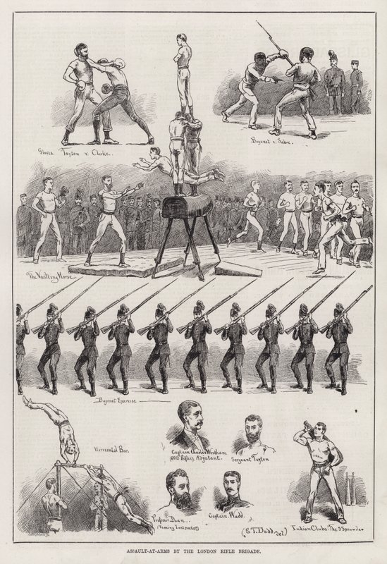 Assault-at-Arms by the London Rifle Brigade (engraving) by S. T. Dadd