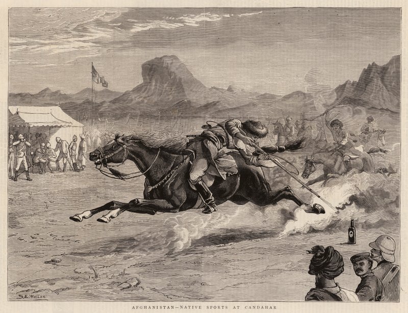 Afghanistan, Native Sports at Candahar by Samuel Edmund Waller