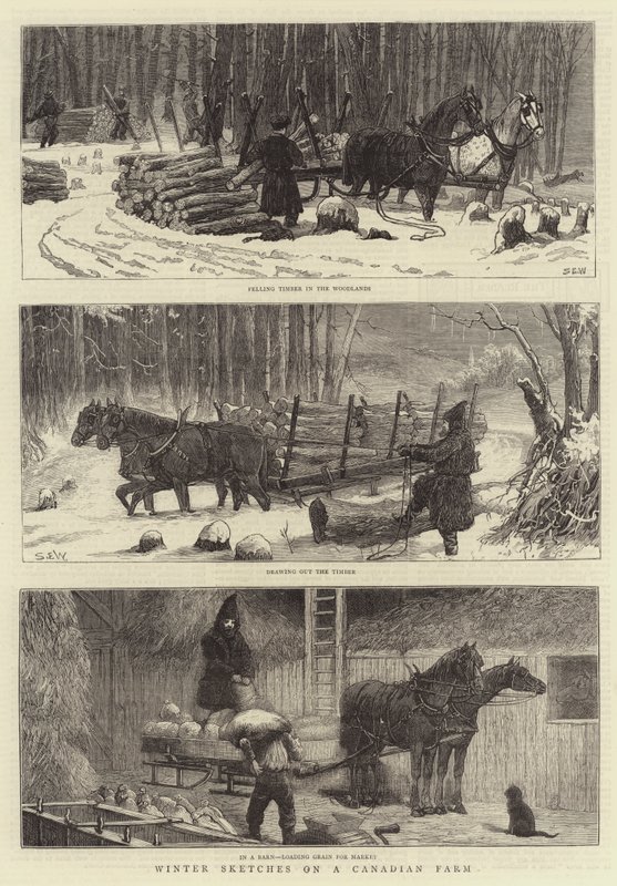 Winter Sketches on a Canadian Farm by Samuel Edmund Waller
