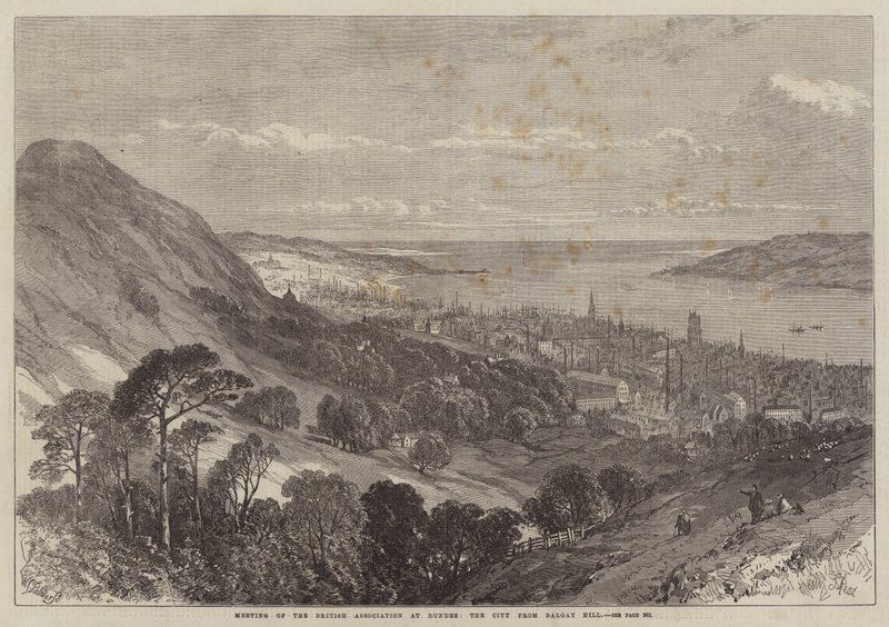 Meeting of the British Association at Dundee, the City from Balgay Hill by Samuel Read