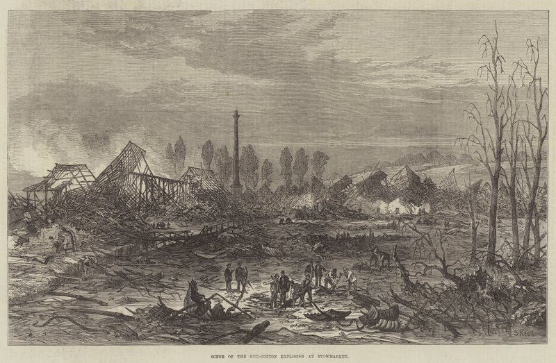 Scene of the Gun-Cotton Explosion at Stowmarket by Samuel Read