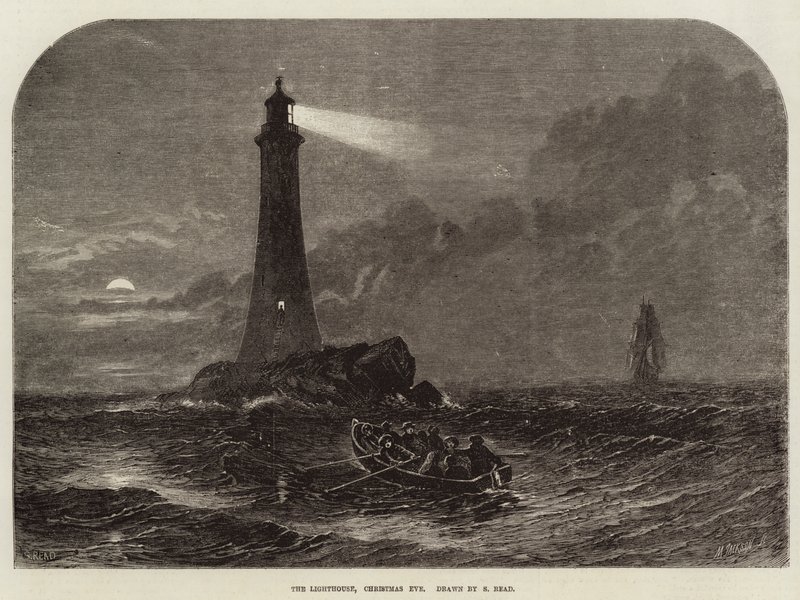 The Lighthouse, Christmas Eve by Samuel Read