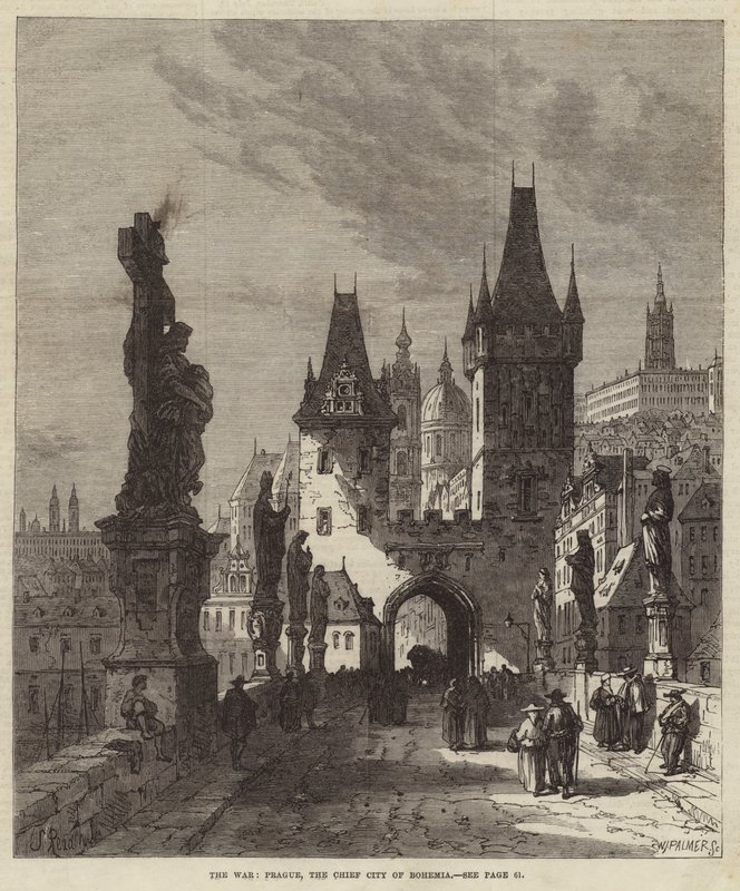 The War, Prague, the Chief City of Bohemia by Samuel Read