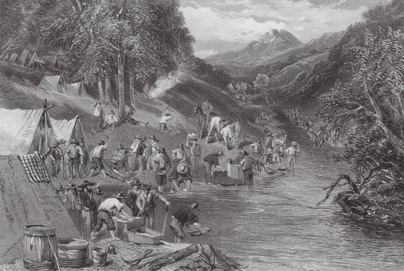 Australia: Alluvial Gold Washing by Samuel (after) Prout