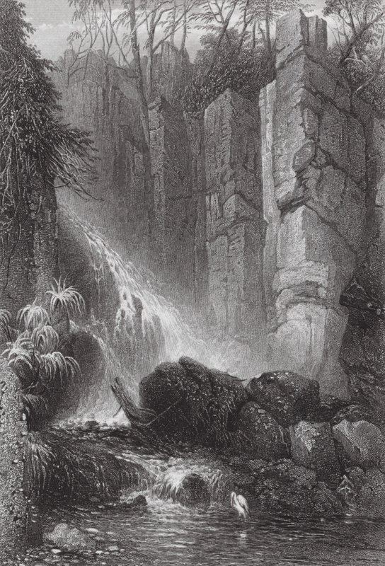 Australia: Cataract Gle, Mount Wellington, Tasmania by Samuel (after) Prout