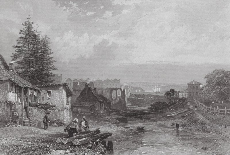 Australia: The Old Tank Stream, Sydney by Samuel (after) Prout