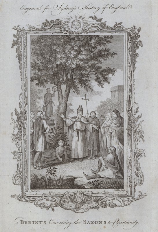 Berinus Converting the Saxons to Christianity by Samuel (after) Wale