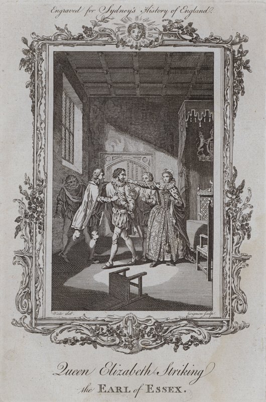 Queen Elizabeth Striking the Earl of Essex by Samuel (after) Wale