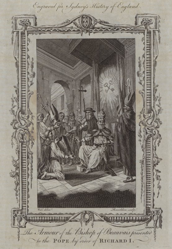 The Armour of the Bishop of Beauvais presented to the Pope by order of Richard I by Samuel (after) Wale