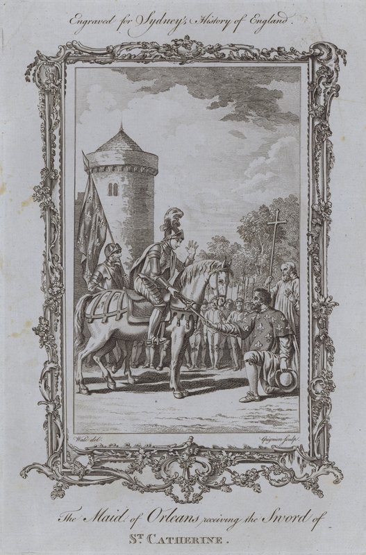 The Maid of Orleans receiving the Sword of St Catherine by Samuel (after) Wale