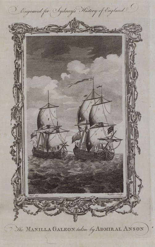 The Manilla Galeon taken by Admiral Anson by Samuel (after) Wale