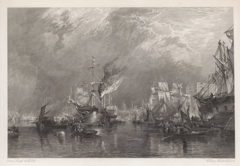 The Port of London by Samuel Bough