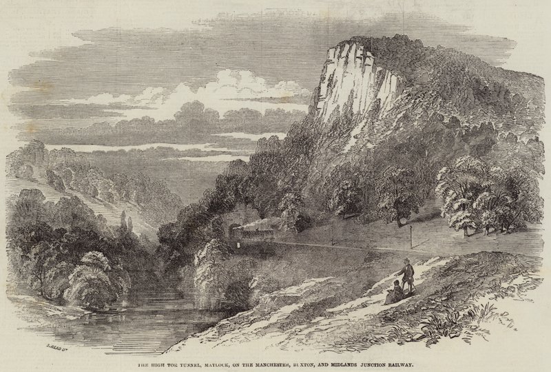 The High Tor Tunnel, Matlock, on the Manchester, Buxton, and Midlands Junction Railway by Samuel Read