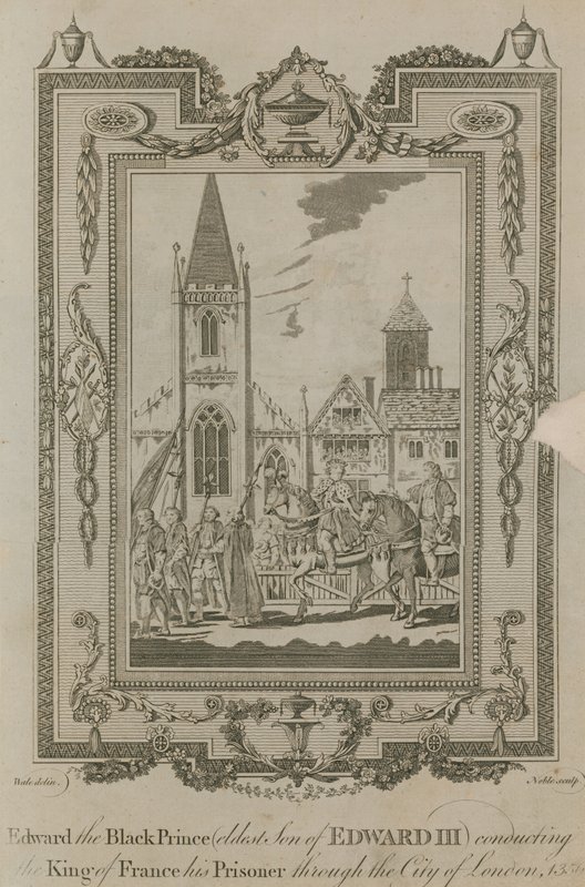 Edward the Black Prince conducting his prisoner the King of France through London by Samuel Wale